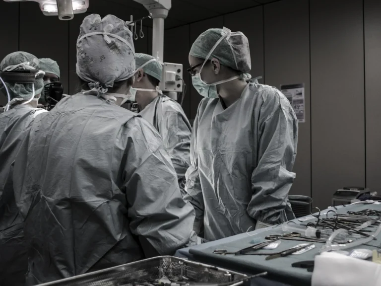 Medical professionals working