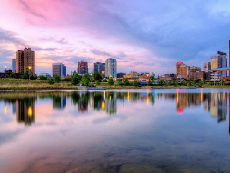 Landscape photography of cityscape by water