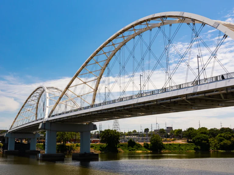 A bridge over a river