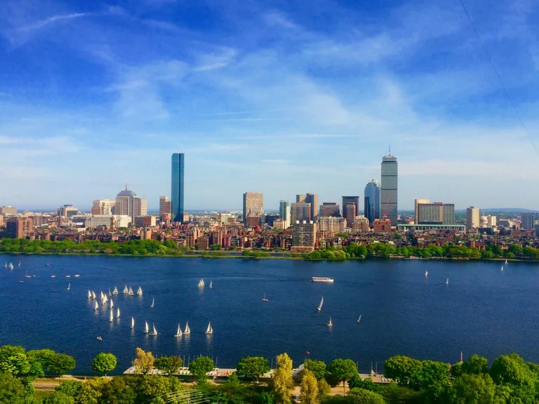 Body of water near cityscape at daytime